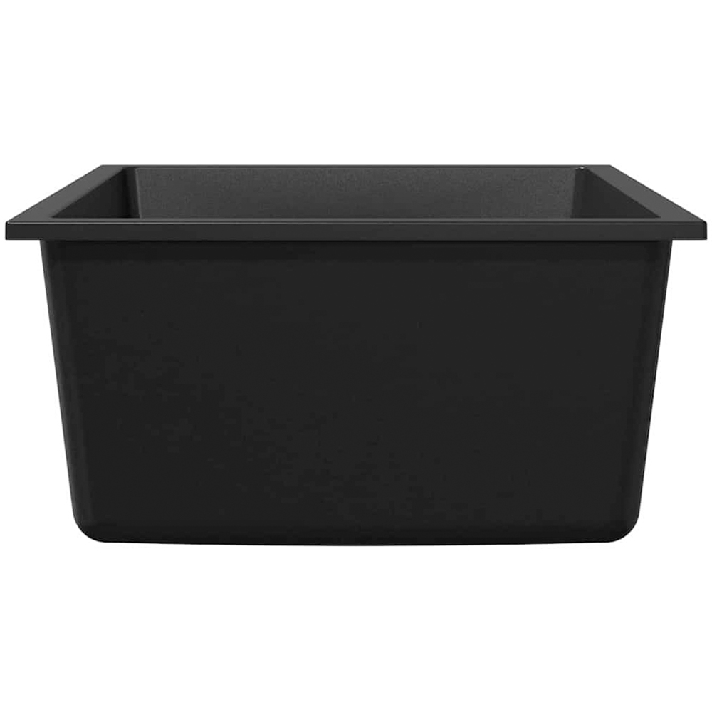 vidaXL Black Granite Kitchen Sink 38 x 44 x 20cm Image 3