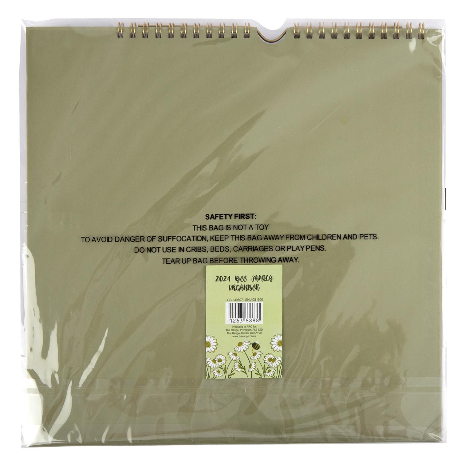 Busy Bee Spiral Calendar and Organiser - Green Image 2