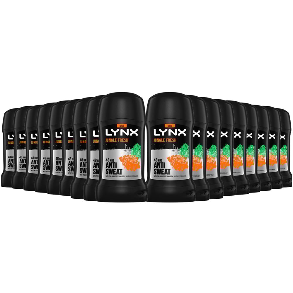 Lynx Jungle Fresh 48H Odour Protection Anti-Perspirant Deodorant Stick 50ml 18 Pack Image 1