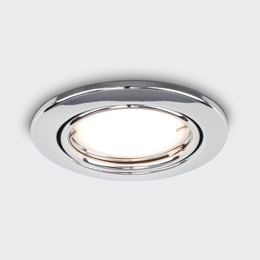 ValueLights Chrome Tiltable Warm White LED Ceiling Downlight 6 Pack Image 3