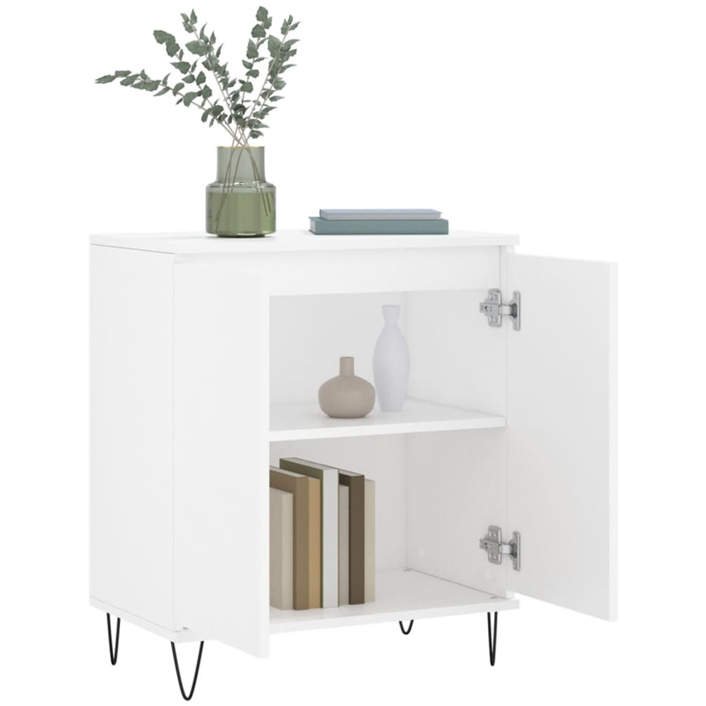 vidaXL 2 Door White Sideboard Image 4