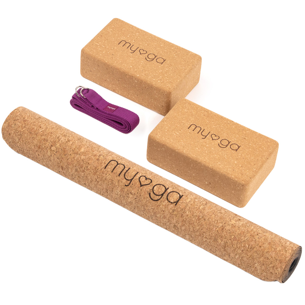 Myga Plum Cork Block Pair with Strap Image 3