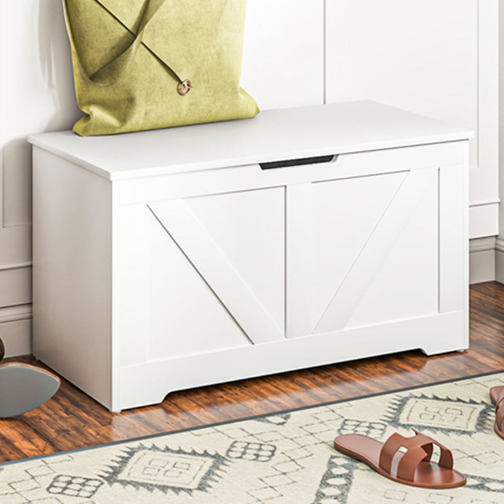 HOMCOM White Storage Trunk 80cm Image 1