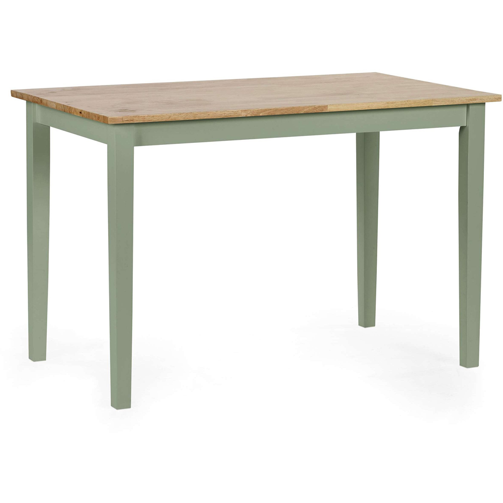 Julian Bowen Linwood 4 Seater Sage Green and Natural Dining Table Image 2