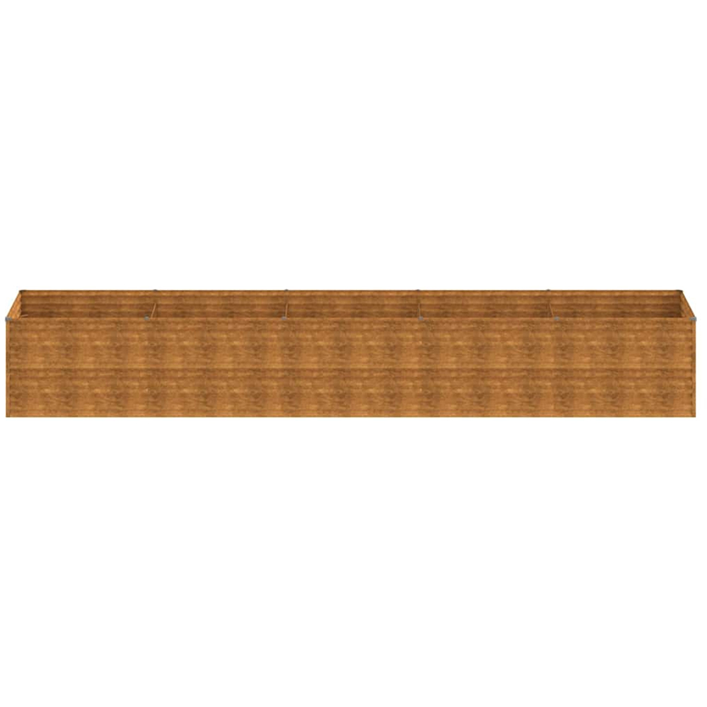 vidaXL Brown Corten Steel Raised Garden Planter 479 x 100 x 69cm Image 3