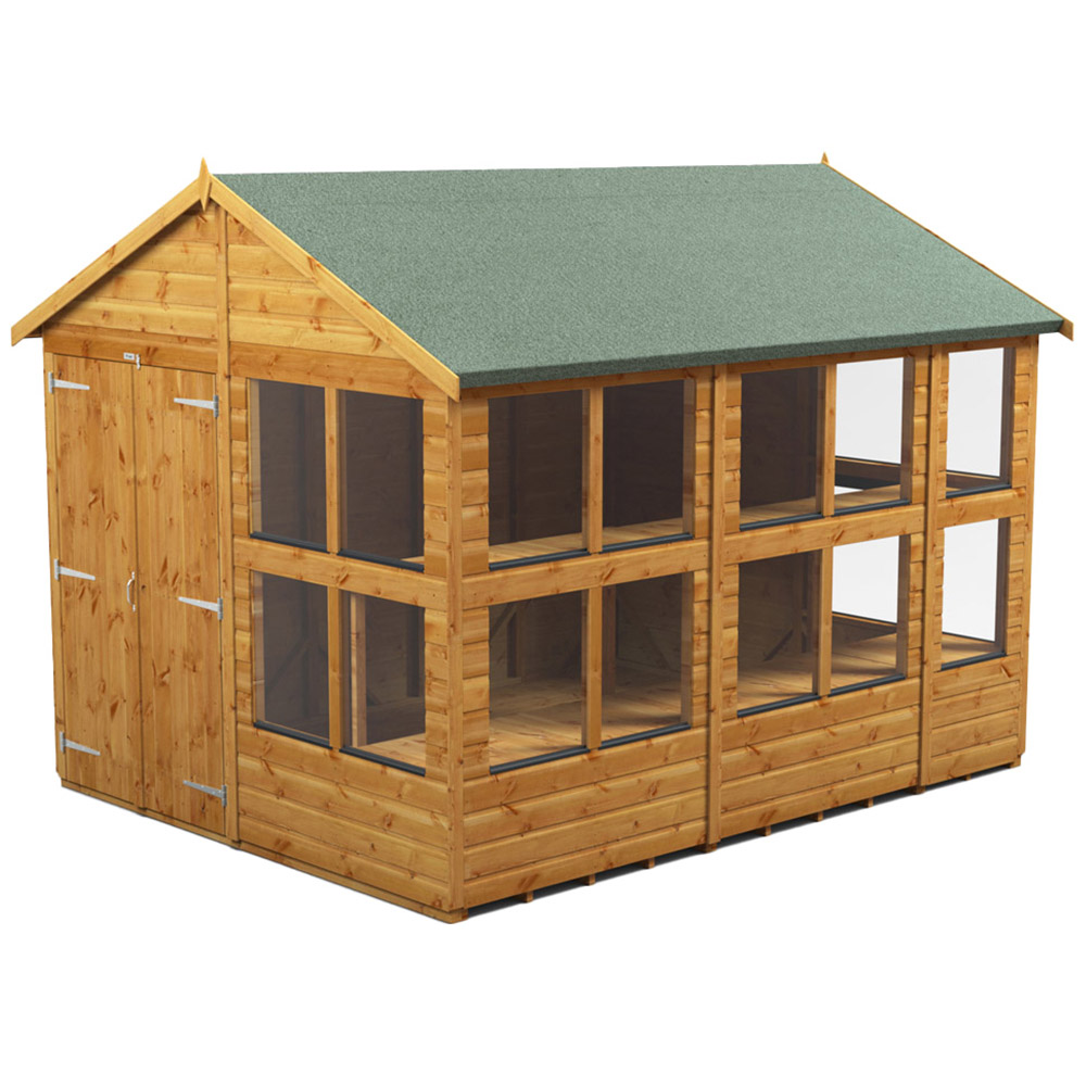 Power 10 x 8ft Apex Potting Shed with Double Doors Image 1