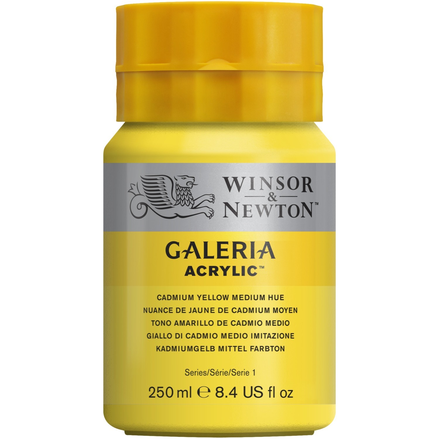 Winsor and Newton 250ml Galeria Acrylic Paint - Cad Yellow Med Image 1