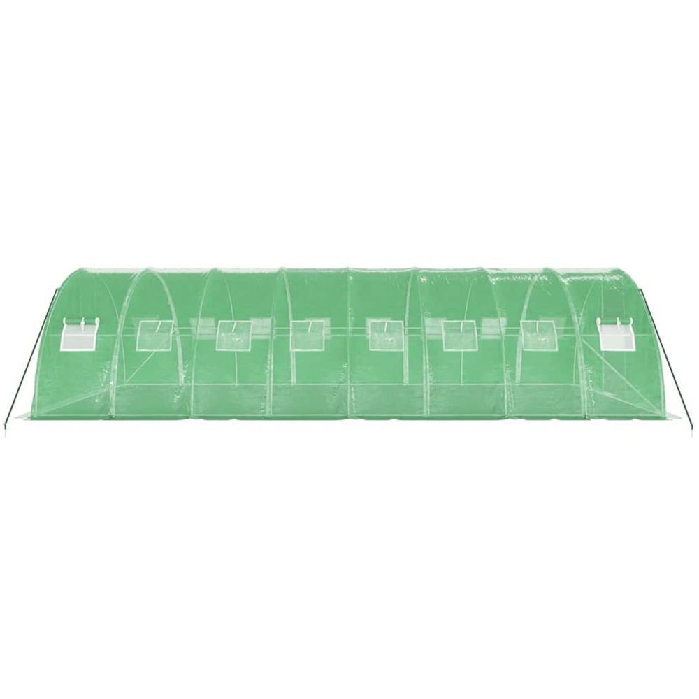 vidaXL Green Polyethylene Galvanised Steel Frame 26.2 x 13.1ft Greenhouse Image 4