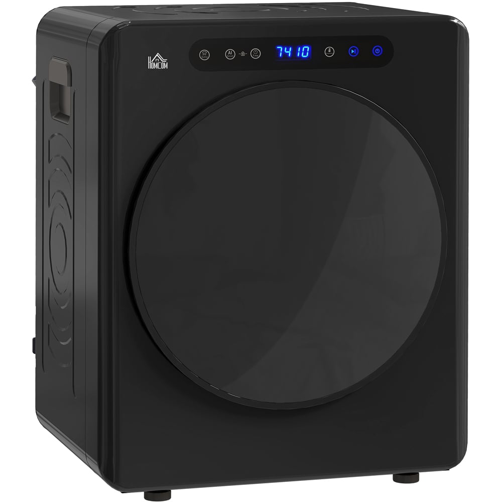 HOMCOM Black Portable Vented Tumble Dryer Machine with Timer 4kg 1000W Image 1