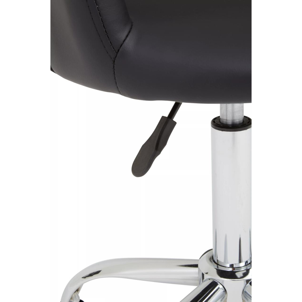 Premier Housewares Black PU Home Office Chair with Curved Back Image 7