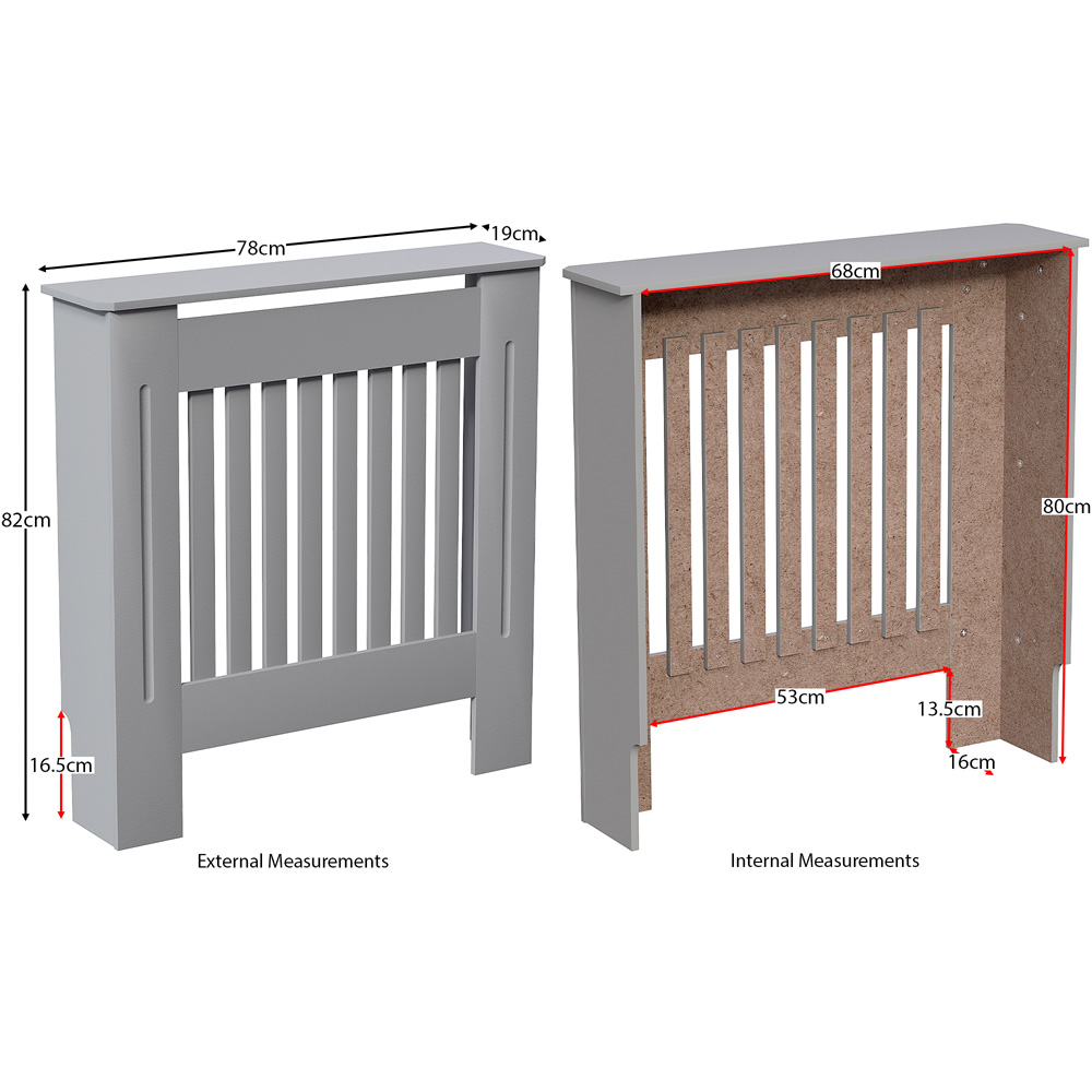 Vida Designs Chelsea Olive Grey Radiator Cover Small Image 9