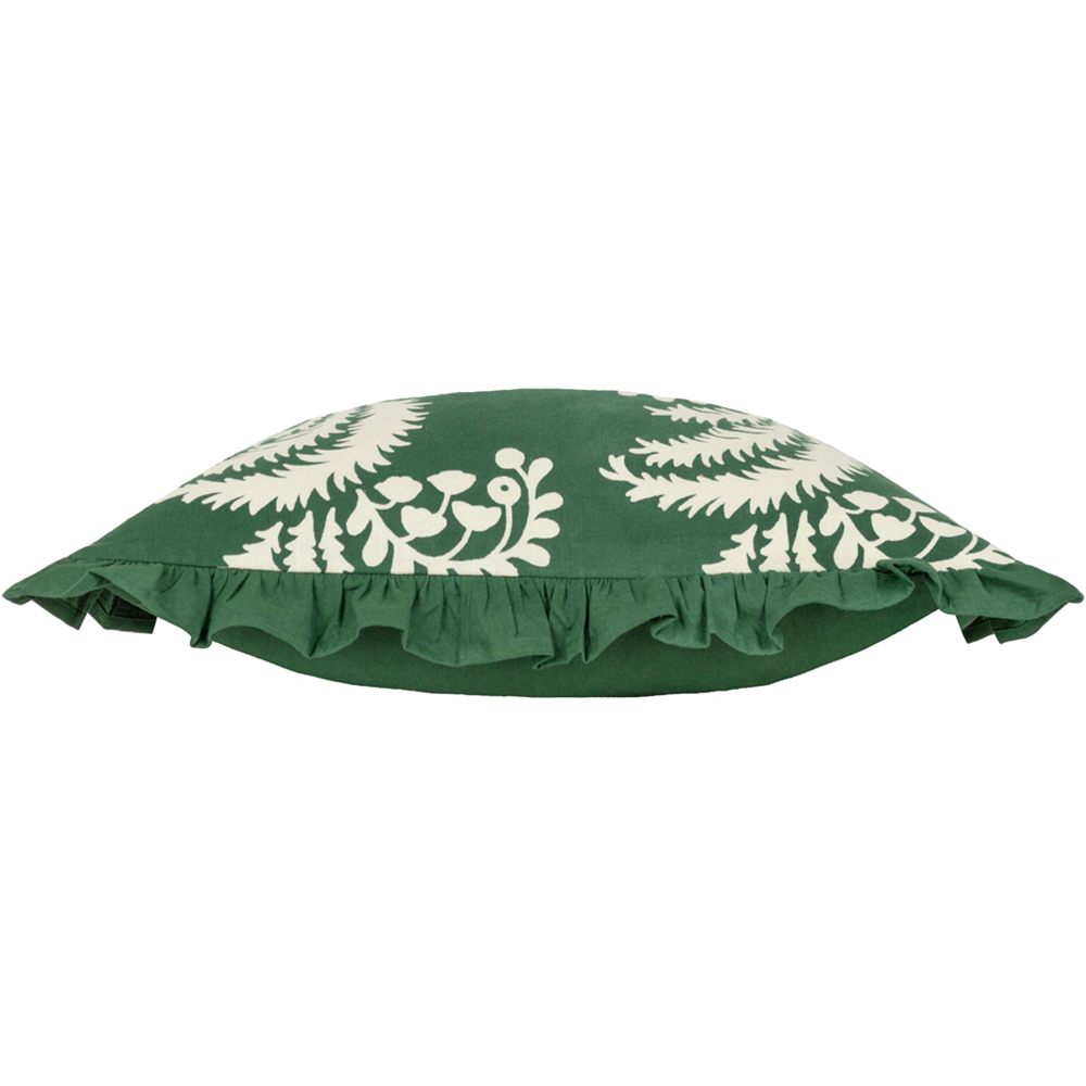 Paoletti Montrose Bottle Green Floral Cushion Image 4