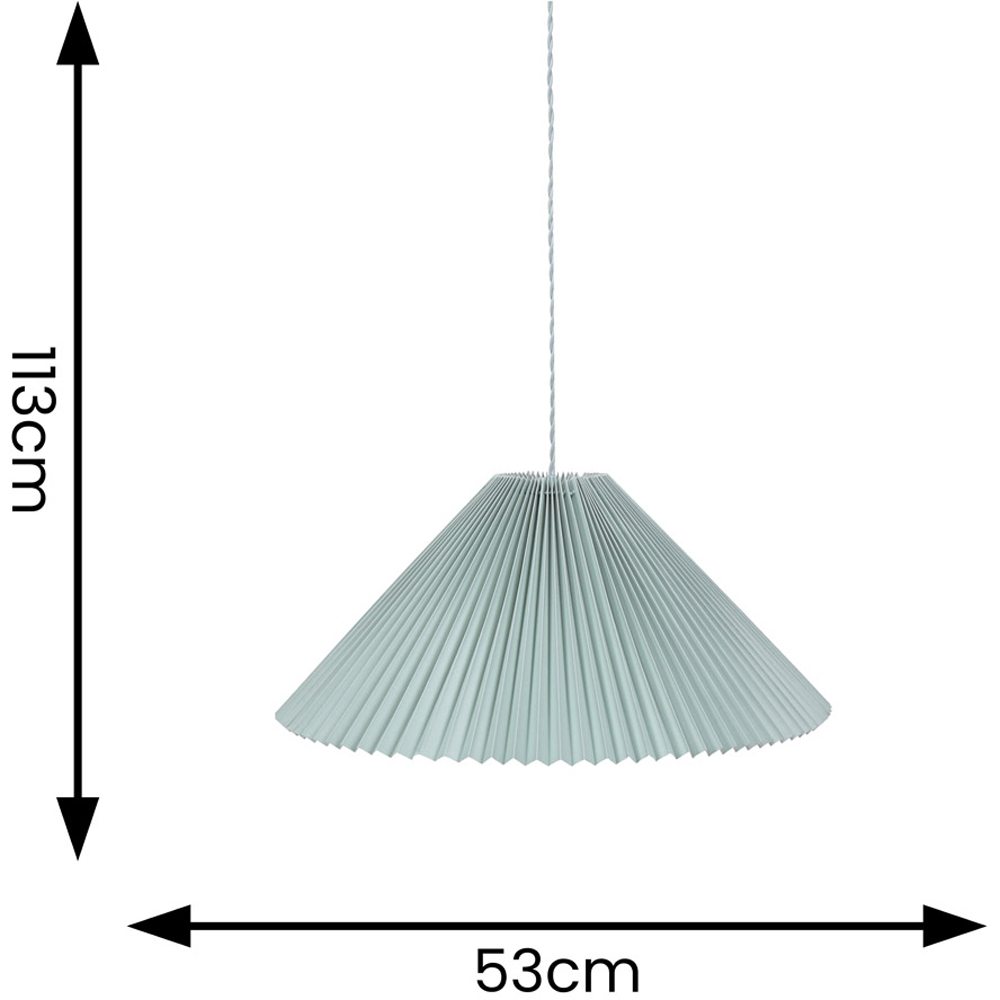 ValueLights Akira Blue Pleated Shade LED Pendant Light Image 7