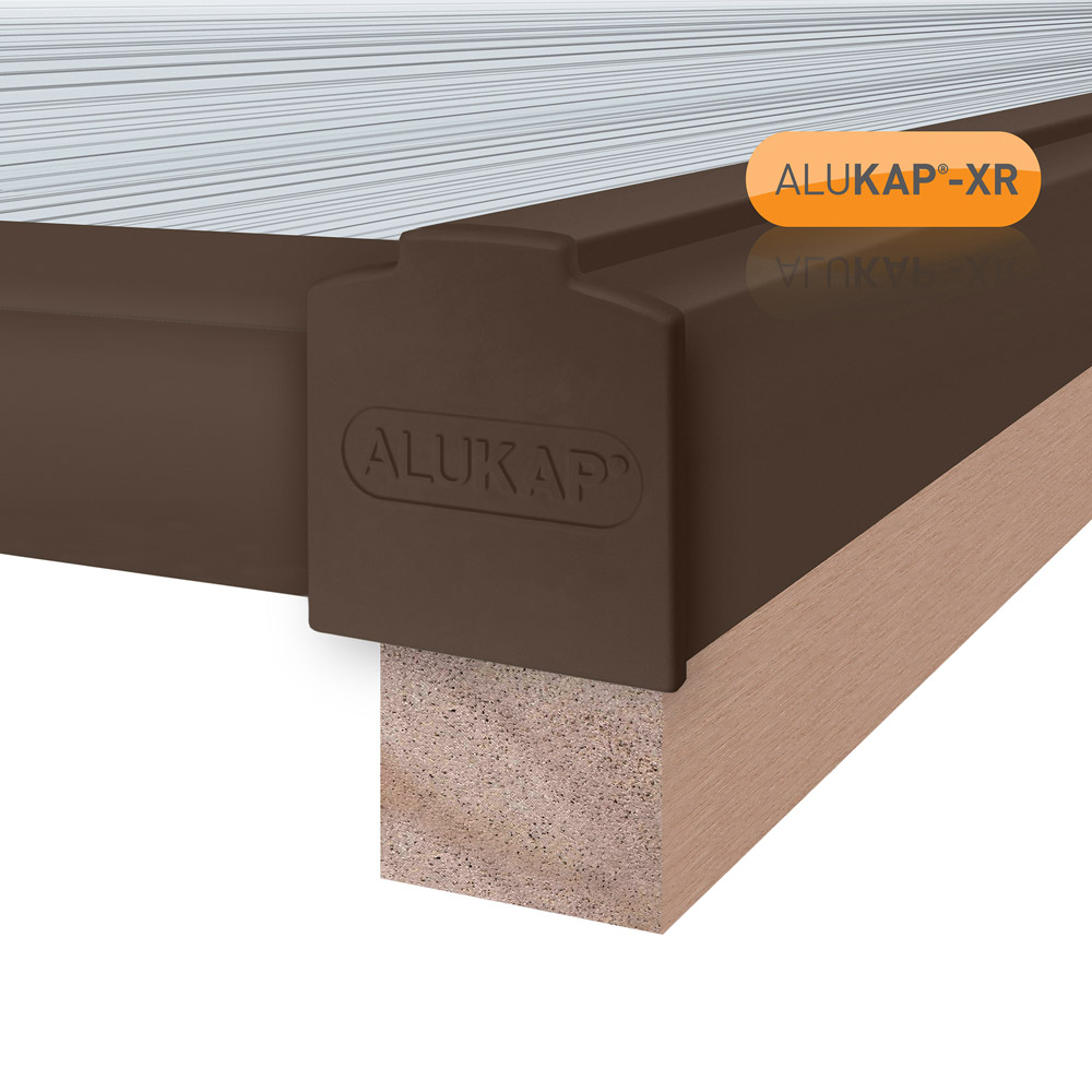 Alukap-XR 60mm Brown Glazing Bar System 2.0m with 55mm Slot Fit Rafter Gasket Image 2