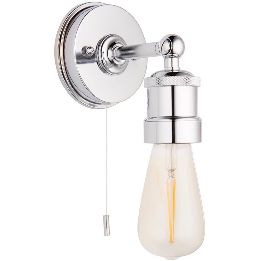 Merano Aprilia Chrome Plate Bathroom Wall Light Image 1