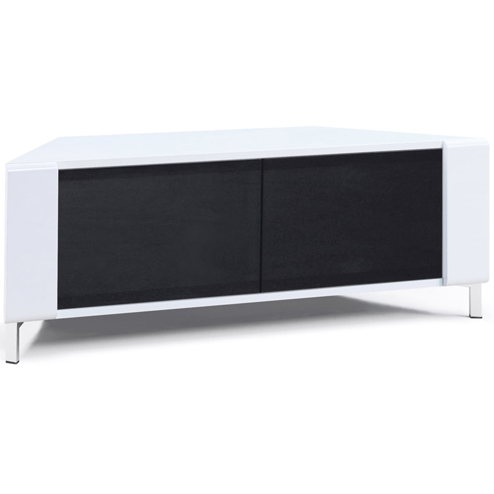 MDA Designs Corvus 2 Door White and Black TV Cabinet Image 3