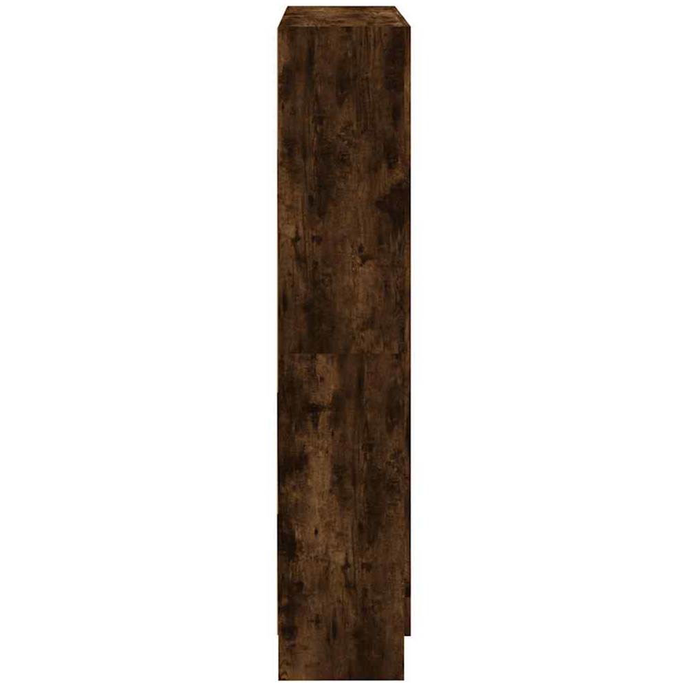vidaXL 2 Door Smoked Oak Bookcase Image 6