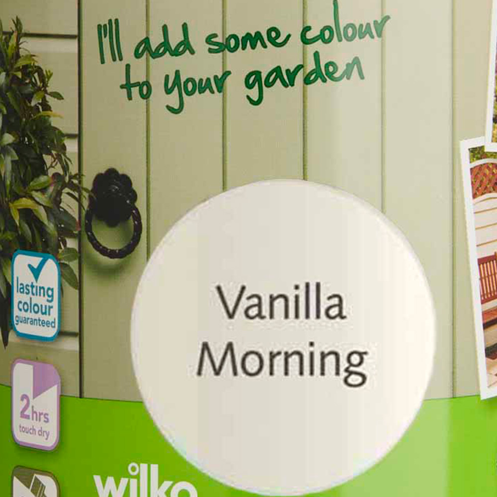 Wilko Garden Colour Vanilla Morning Wood Paint 1L Image 3