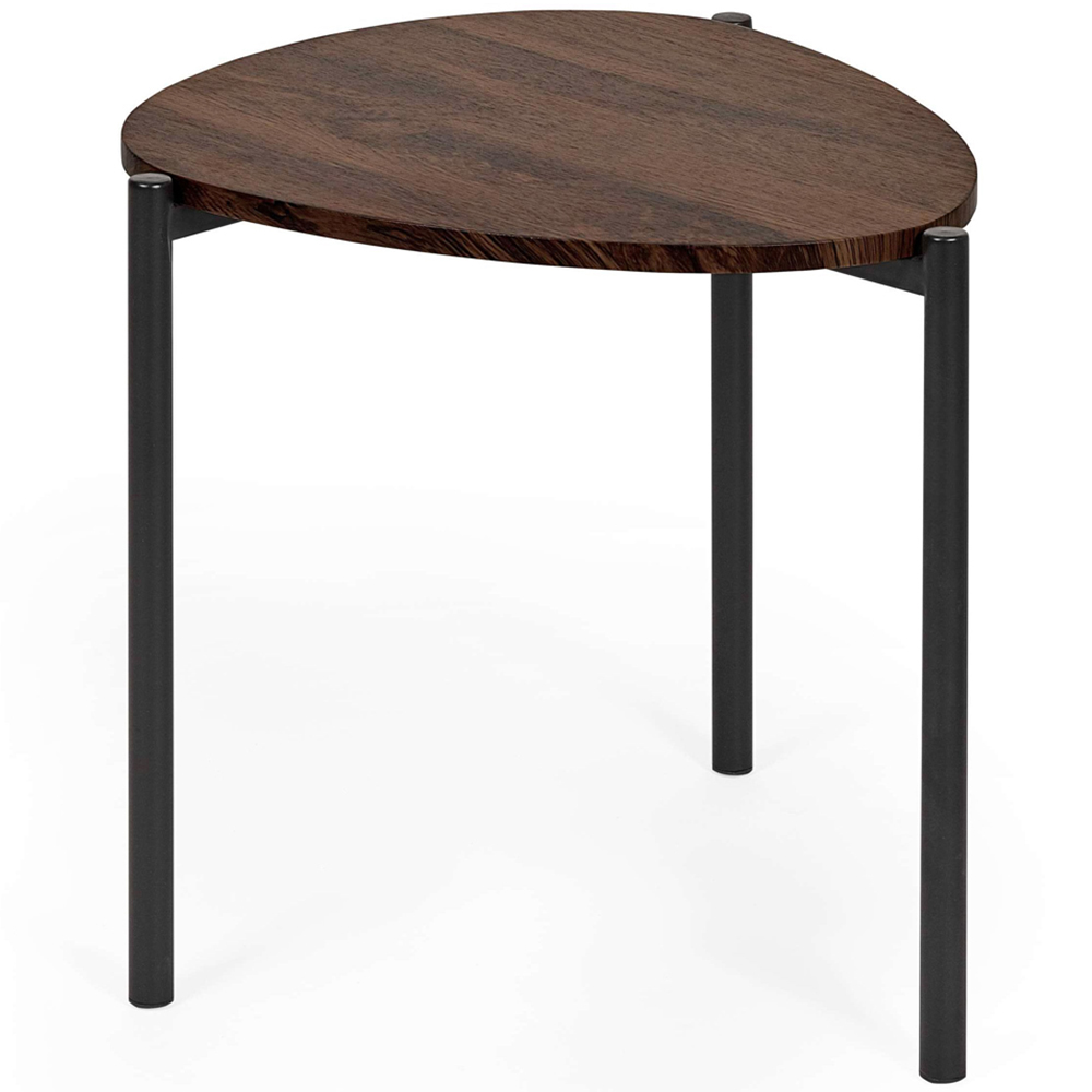 Julian Bowen Lorette Walnut Effect Teardrop Nest of Tables Set of 3 Image 3