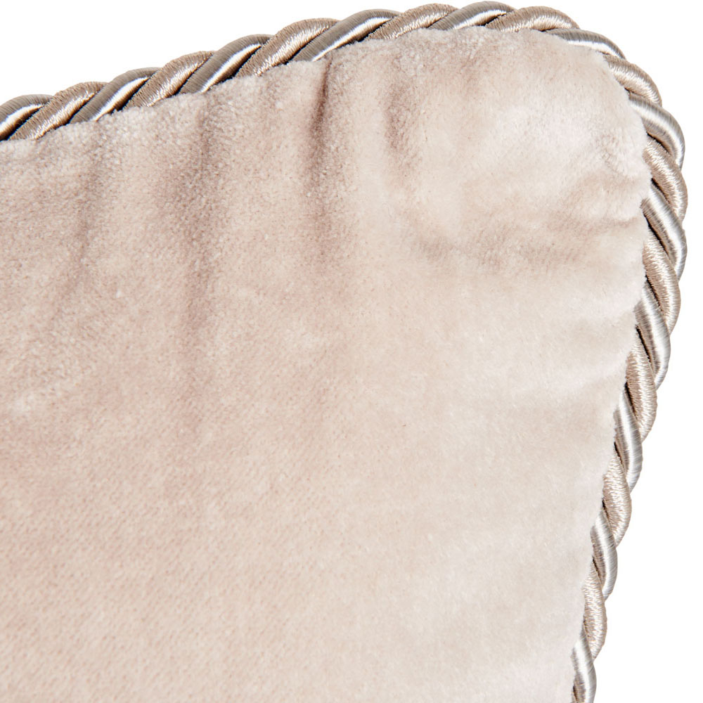 Wilko Mink Velvet Cushion with Cord Trim 50 x 30cm Image 3