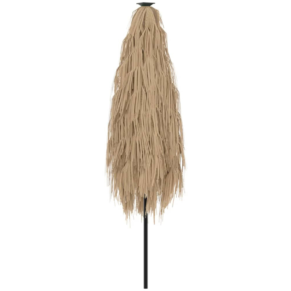 vidaXL Brown Straw Top Garden Parasol with Steel Pole 3m Image 5
