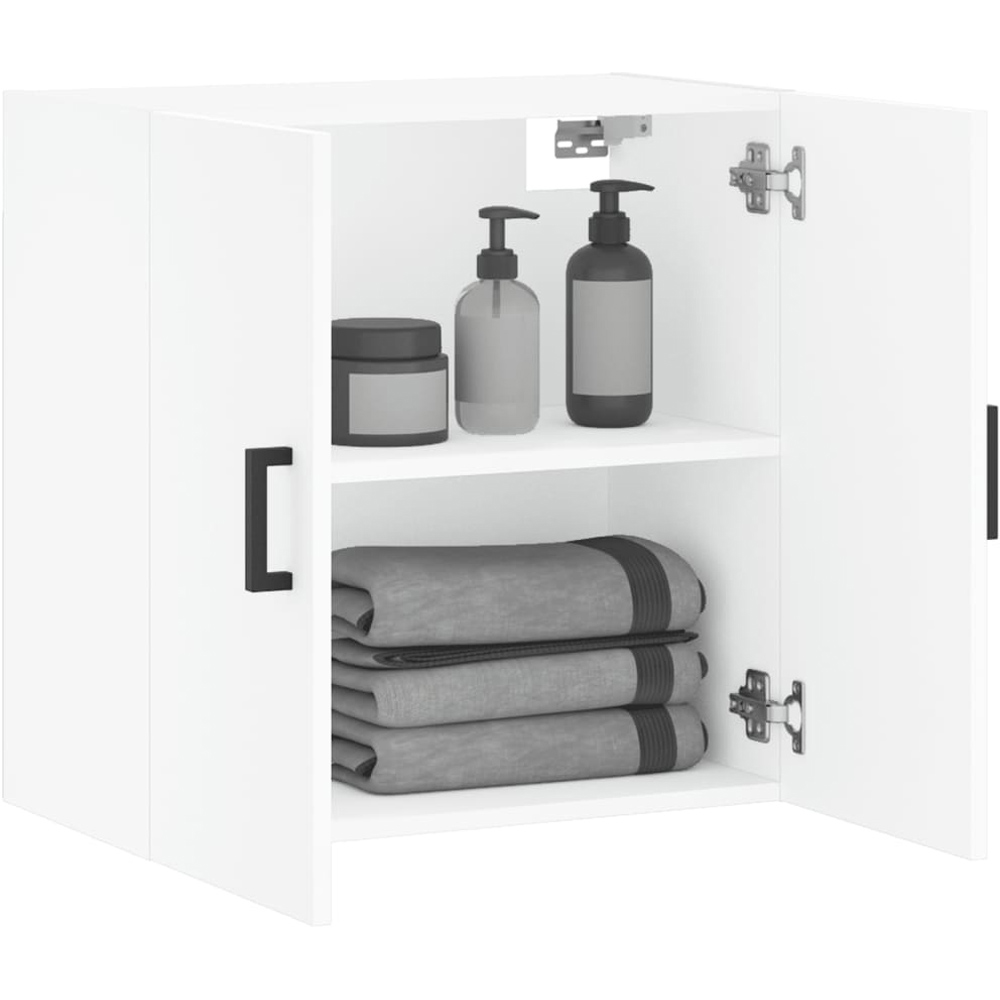 vidaXL 2 Door White Wall Cabinet Image 4