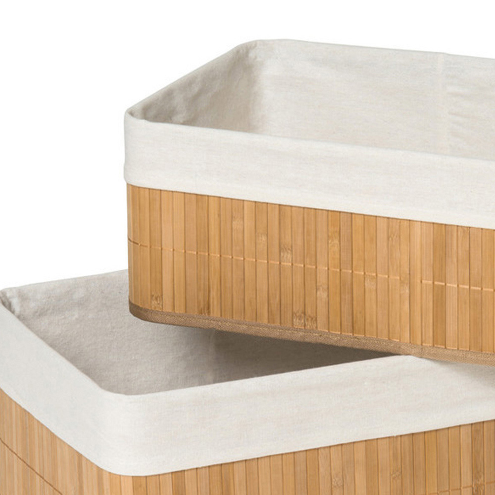 Premier Housewares Kankyo Bamboo Storage Boxes Set of 2 Image 4