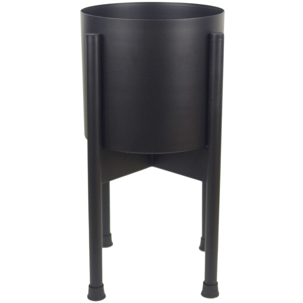 Botanik Black Metal Planter 18 x 20cm Image 2