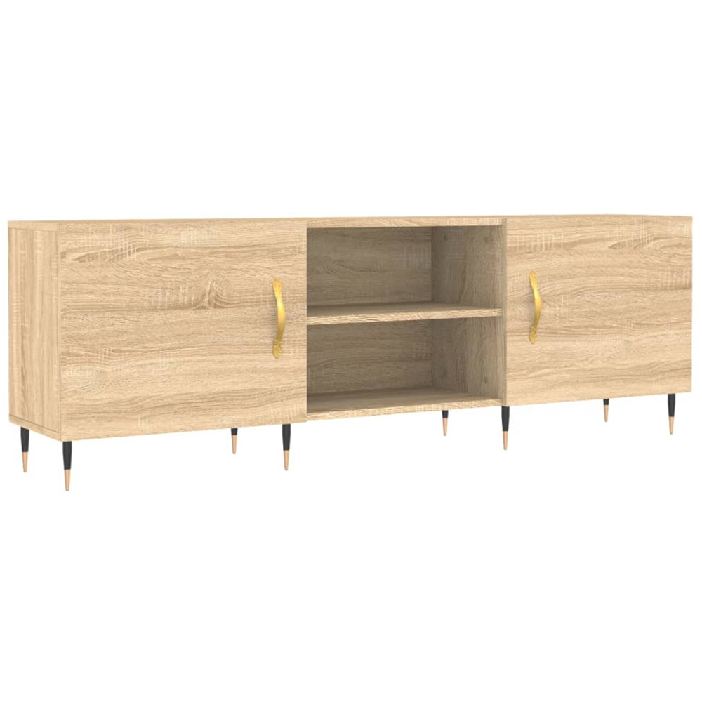 vidaXL 2 Door 2 Shelf Sonoma Oak TV Cabinet Image 2