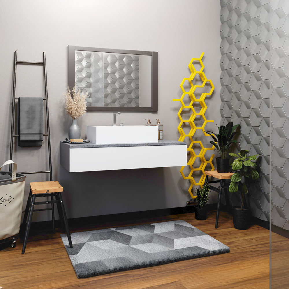 Terma Hex 1708 BTU Mustard Radiator 1700 x 573mm Image 7