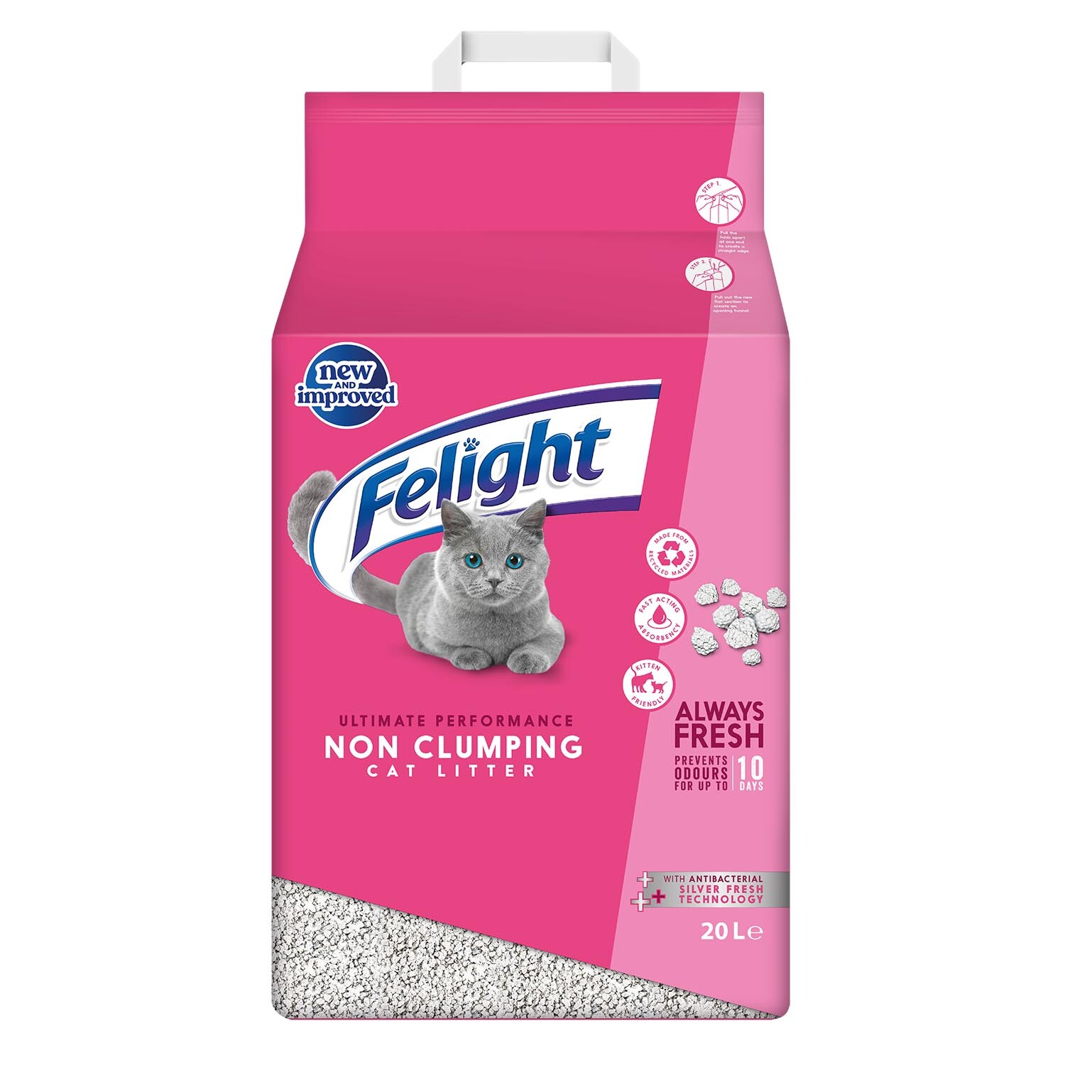Felight Antibacterial Non Clumping Cat Litter 20L Image 1