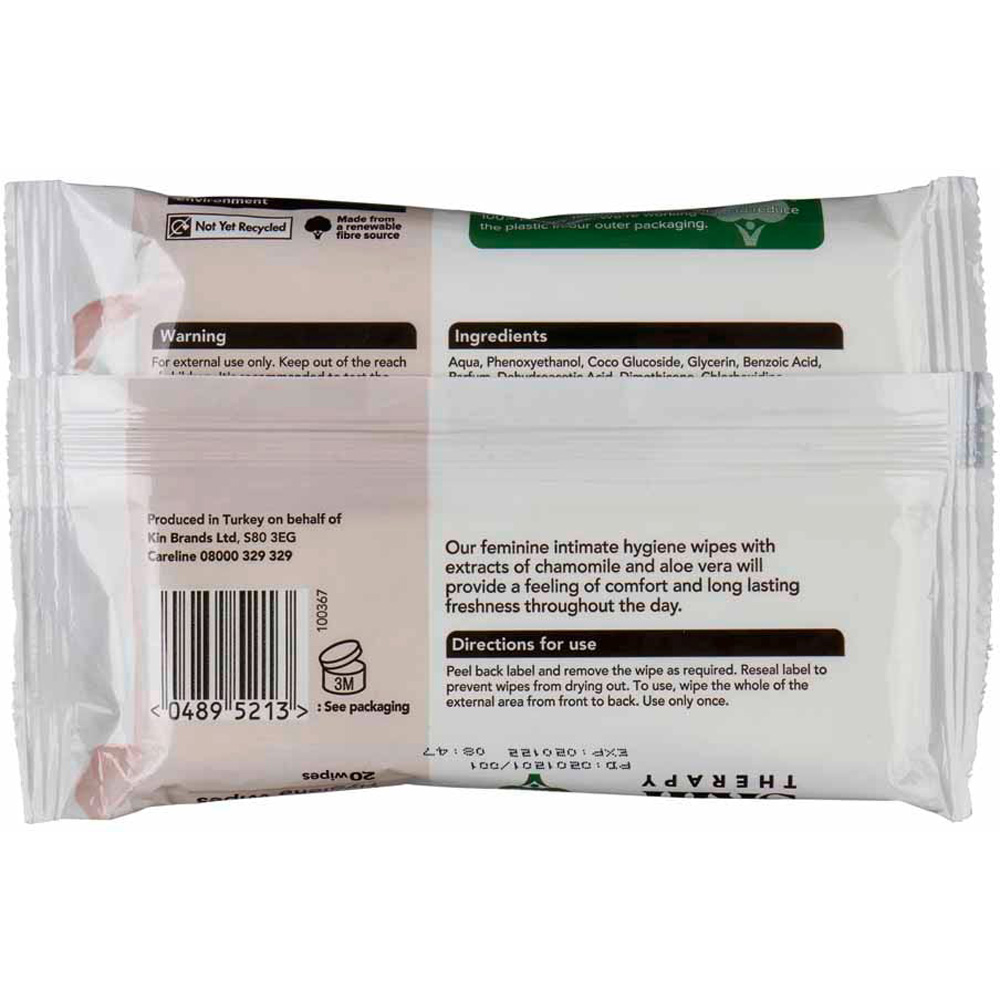 Skin Therapy Feminine Intimate Hygiene Wipes 20 Pack Image 2