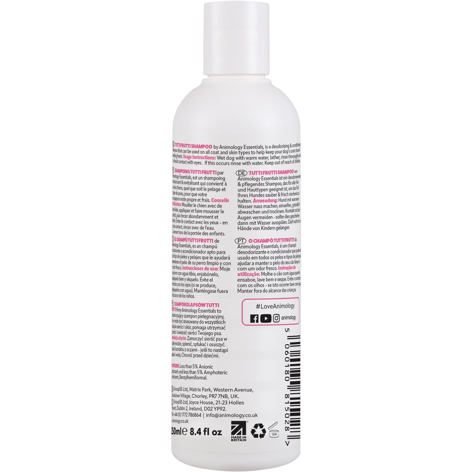 Animology Essentials Dog Shampoo - Tutti Frutti Image 2