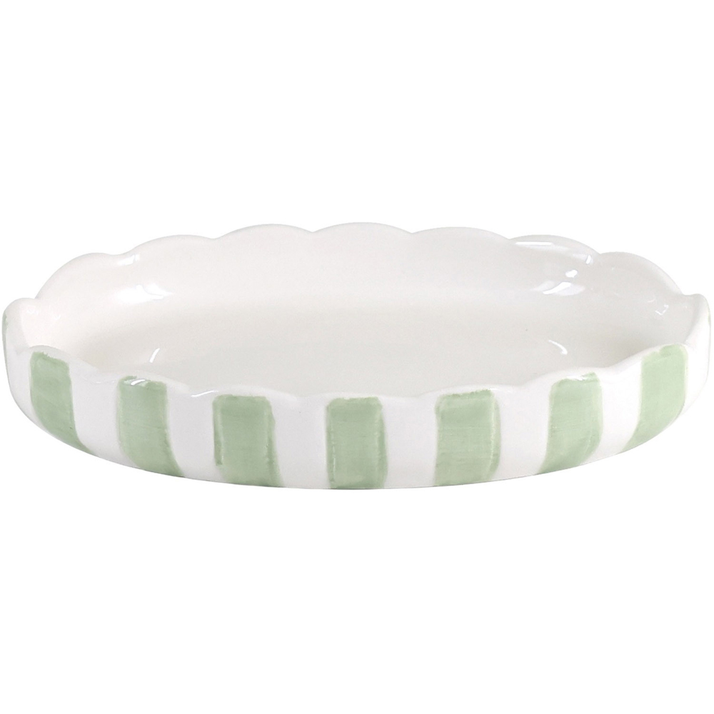 Sage Stripe Soap Dish Image 3