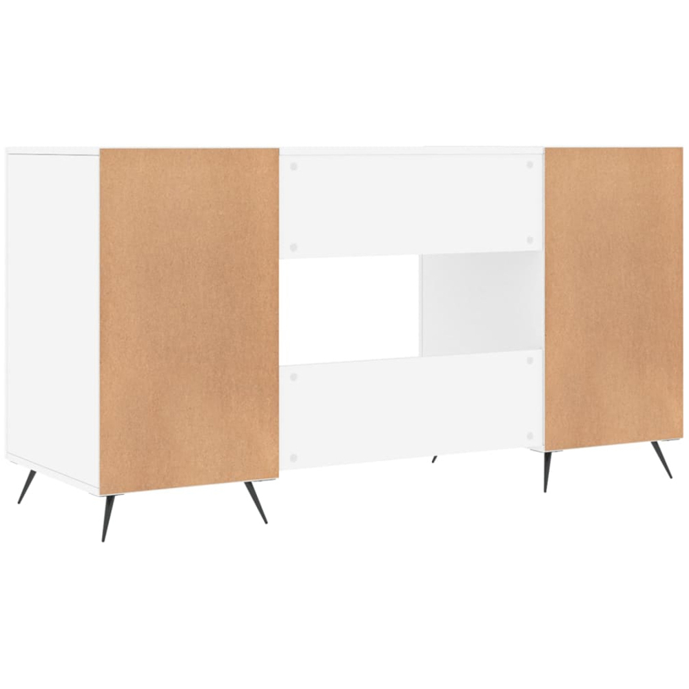 vidaXL 2 Door Computer Desk White Image 8