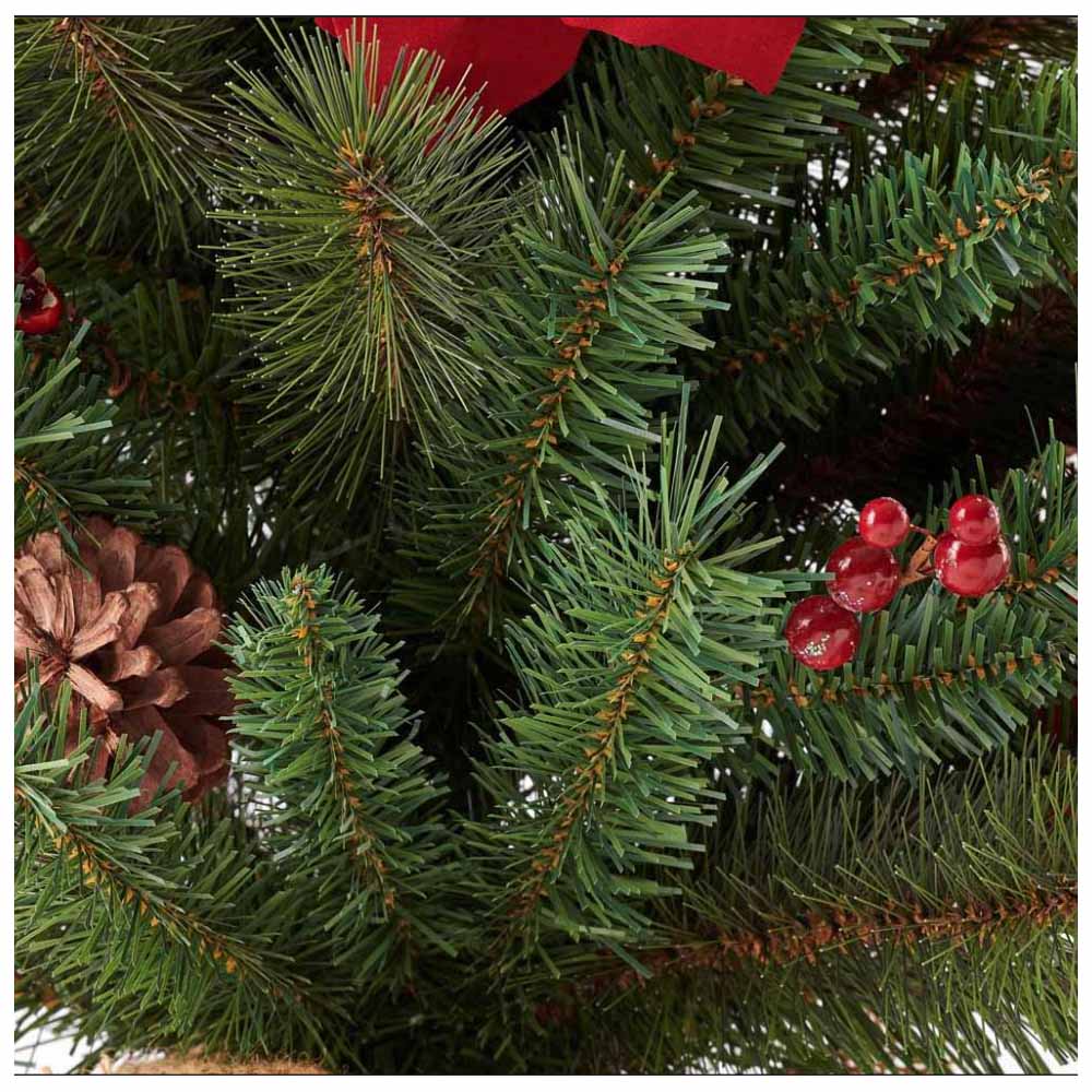 Wilko 3ft Poinsettia Decorated Artificial Christmas Tree Wilko