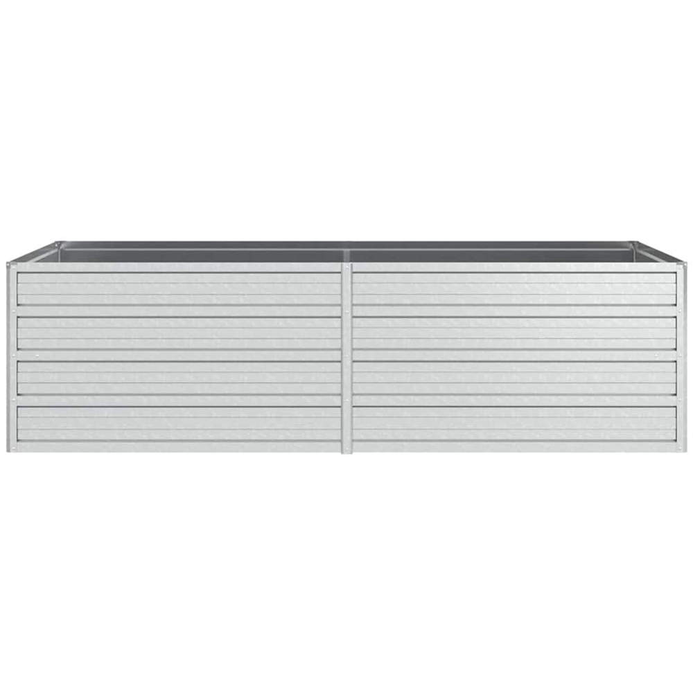 vidaXL Silver Galvanised Steel Raised Garden Bed 160 x 80 x 45cm Image 3