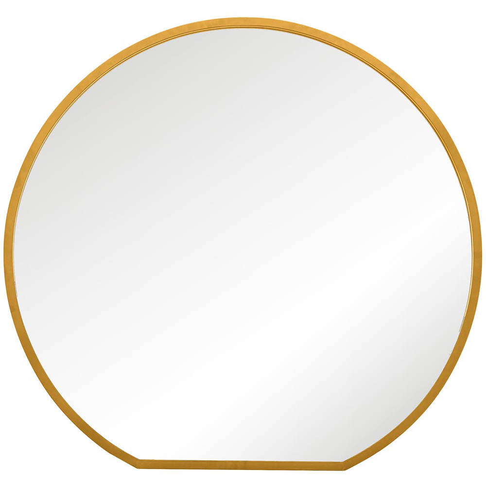 MirrorOutlet The Circulus Gold Framed Circular Wall Mirror 105 x 100cm Image 1