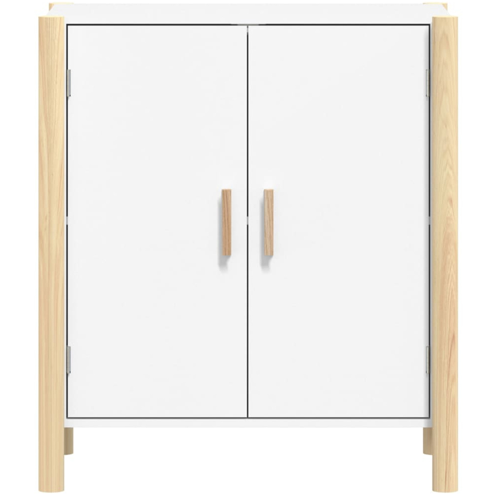 vidaXL 2 Door White Sideboard Image 4