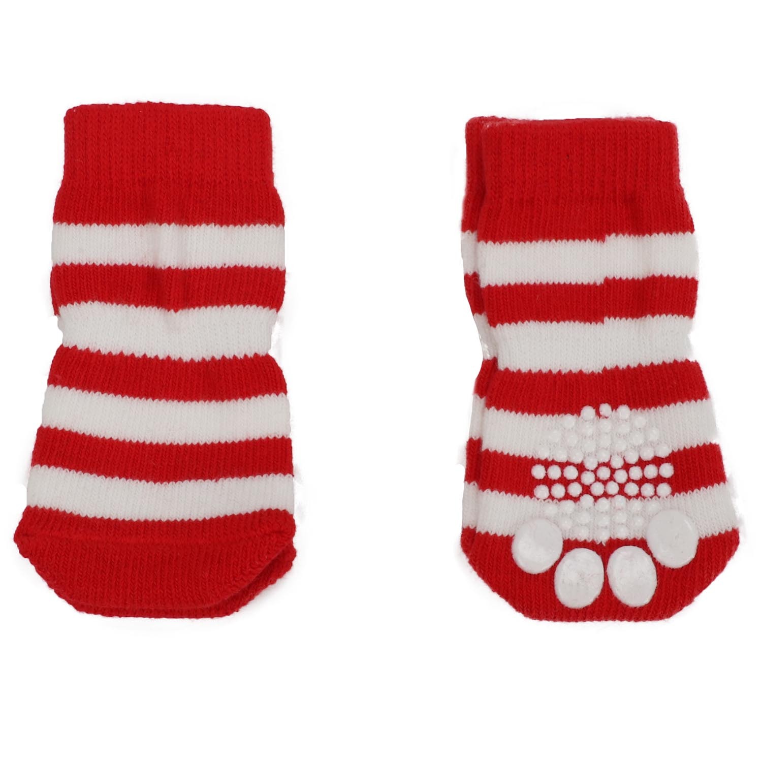 Candy Cane Pet Socks - Red Image 1