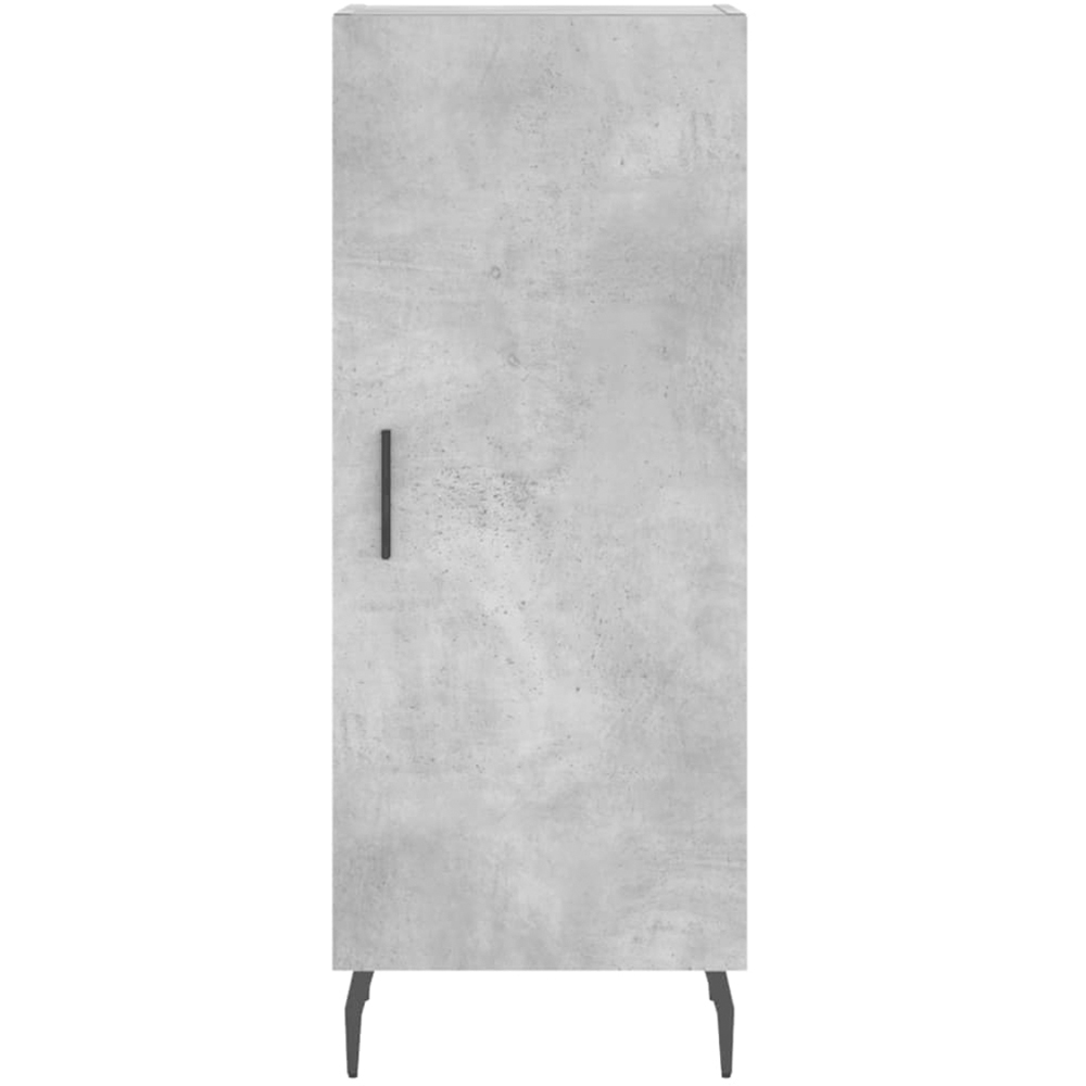 vidaXL 2 Glass Door Single Drawer Grey Highboard Image 8