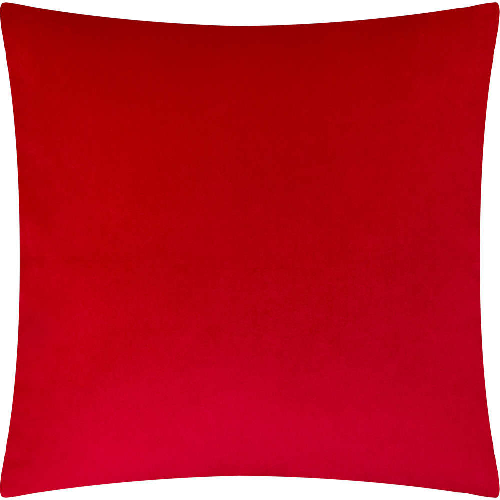 Furn Puddings Tufted White and Red Velvet Cushion 45 x 45cm Image 3