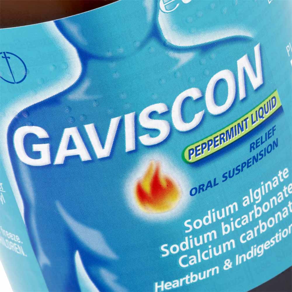 Gaviscon Heartburn and Indigestion Liquid Relief Peppermint 600ml Image 4
