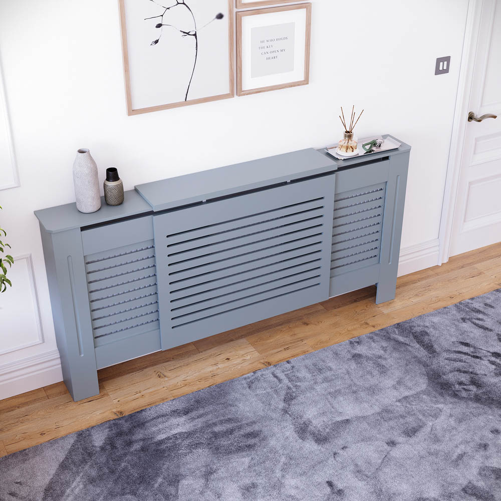 Vida Designs Milton Grey Adjustable Radiator Cover Image 7