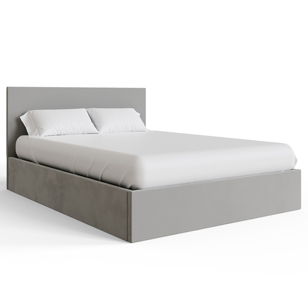 GFW Small Double Charcoal Grey Velvet End Lift Ottoman Bed Image 3