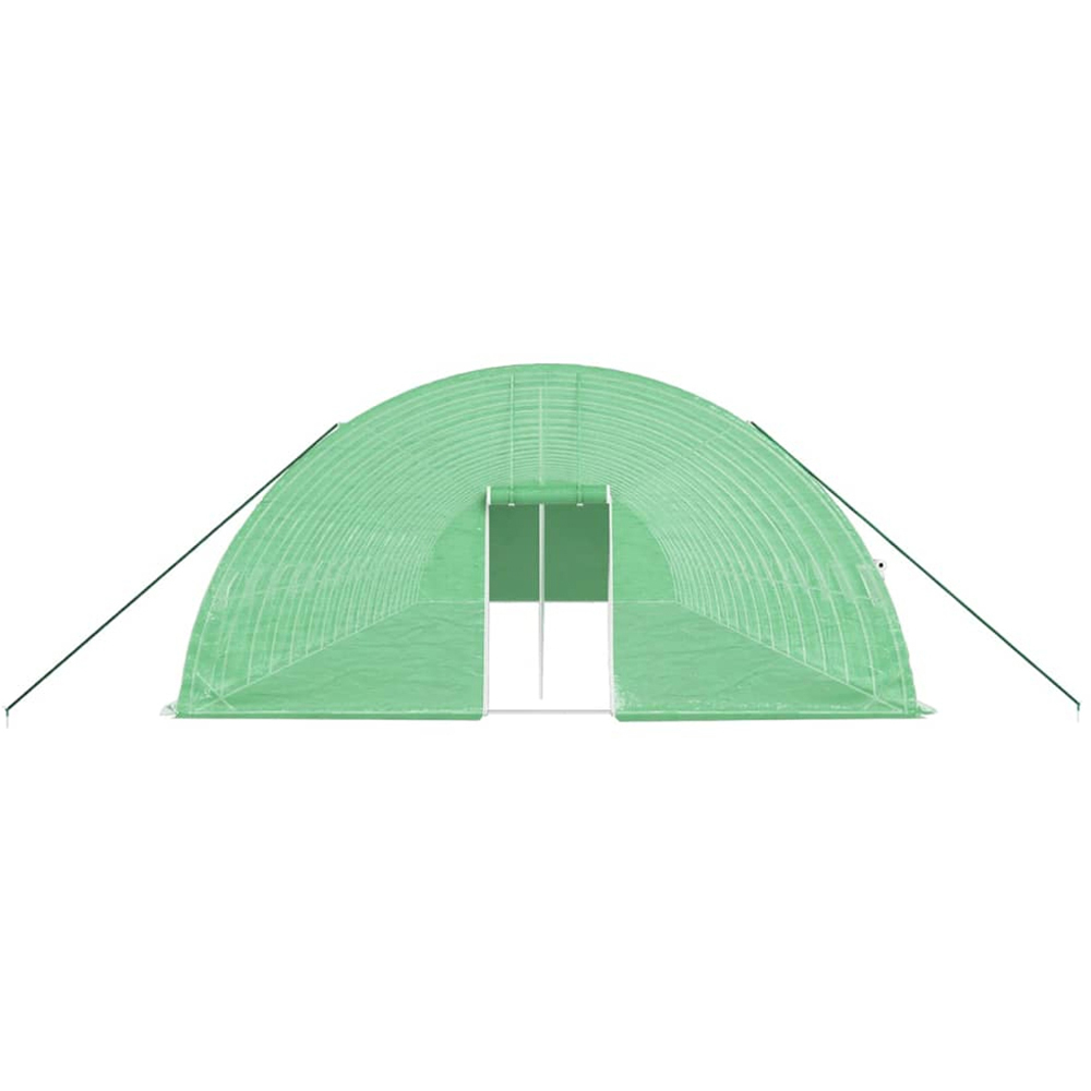 vidaXL Green Polyethylene Galvanised Steel Frame 59 x 19.6ft Greenhouse Image 4