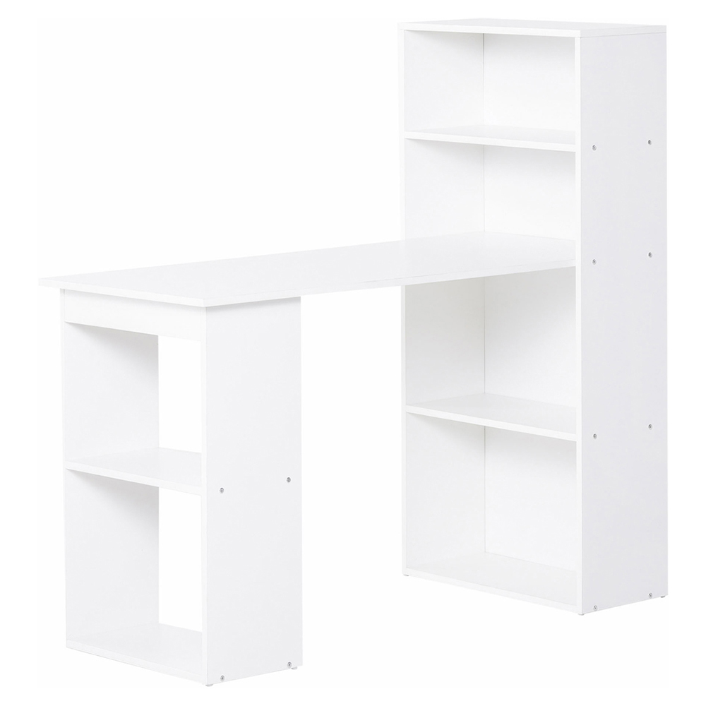 Portland Modern Shelf Office Desk White Image 2
