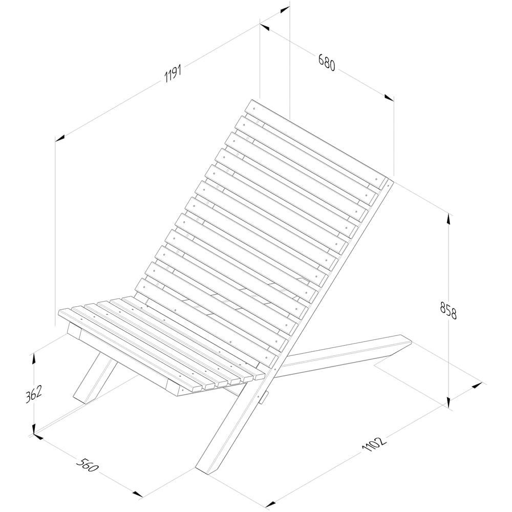 Forest Garden Slatted Chair Image 7