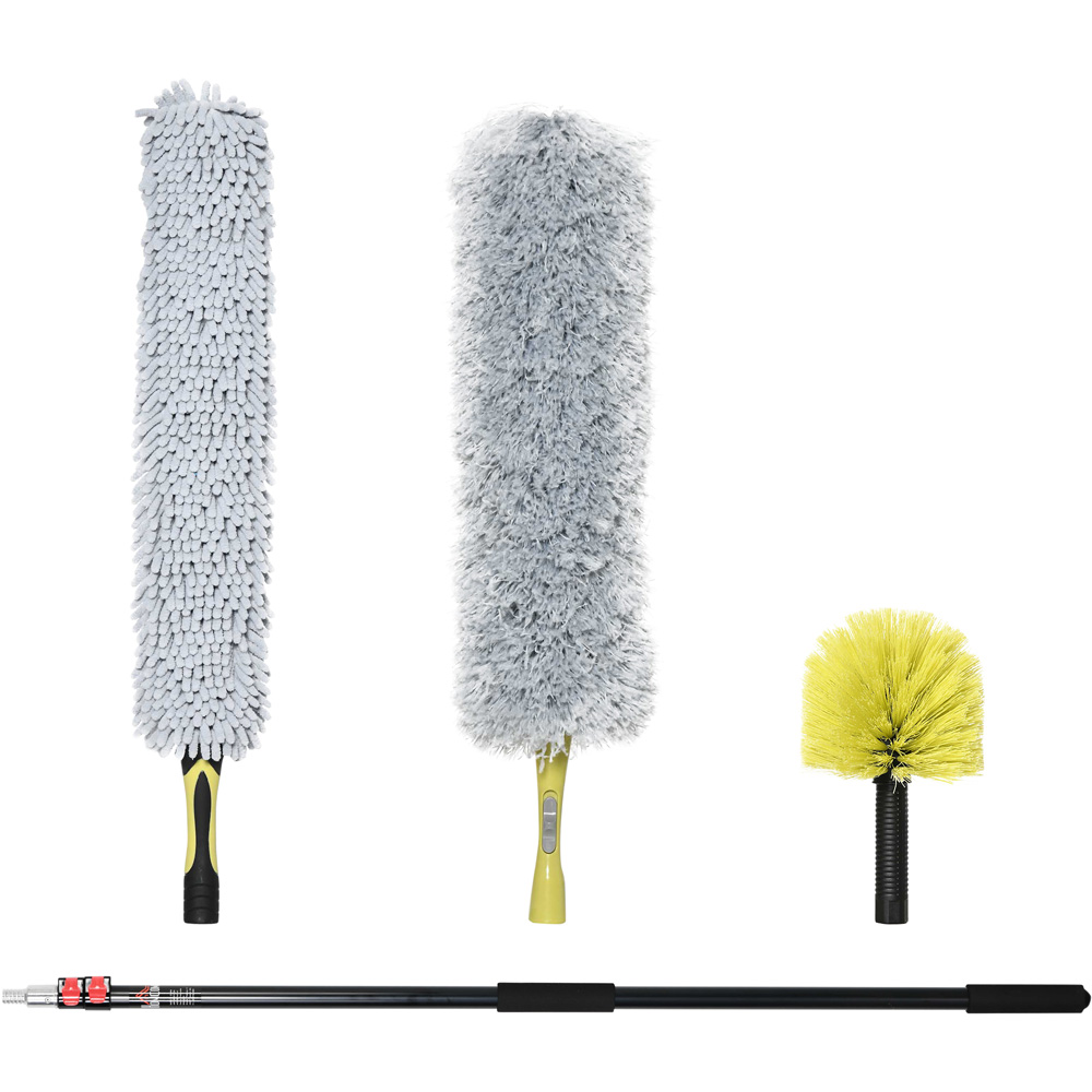 HOMCOM Extendable Microfibre Duster Cleaning Kit 3.5m Image 1