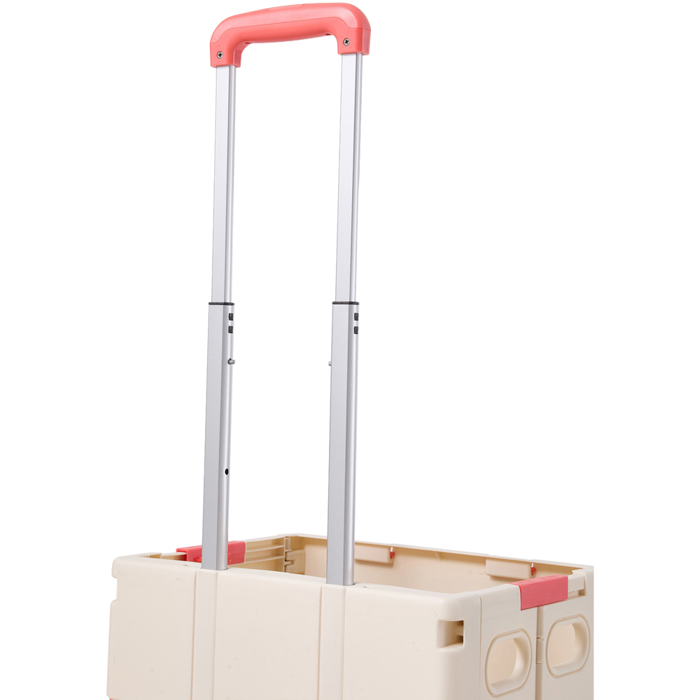Living and Home Beige Fun Design Foldable Shopping Trolley 32L Image 5